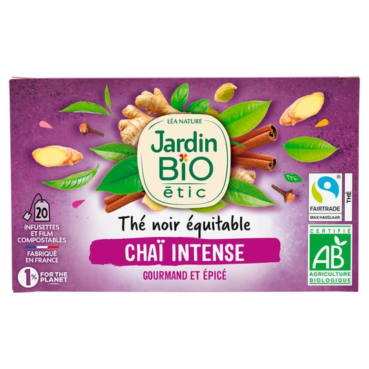 Eau Thermale Jonzac Thé Noir Equitable ChaÏ Intense - Bio