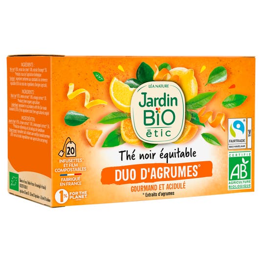 Eau Thermale Jonzac Thé Noir Equitable Duo D'Agrumes - Bio