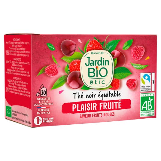 Eau Thermale Jonzac Thé Noir Equitable Plaisir Fruité Fruits Rouges - Bio