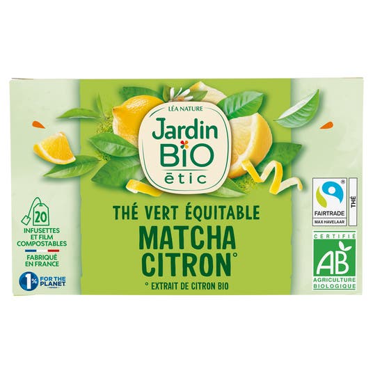 eau thermale jonzac Thé vert Equitable Matcha Citron - bio