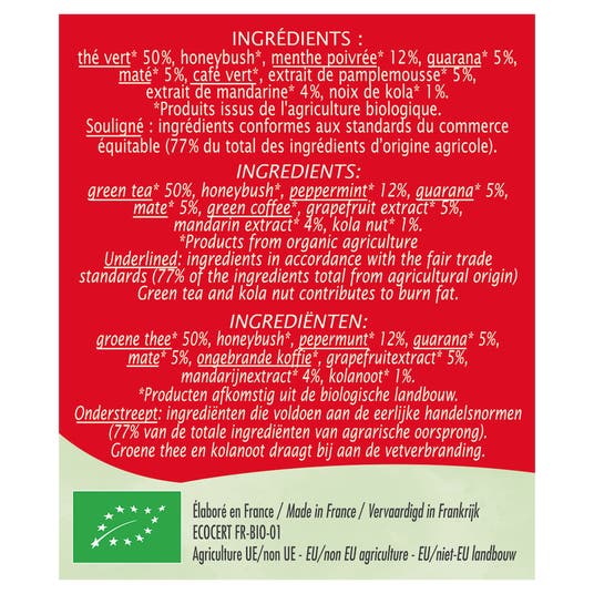 Eau Thermale Jonzac Thé Vert Equitable Strong Brûleur - Bio