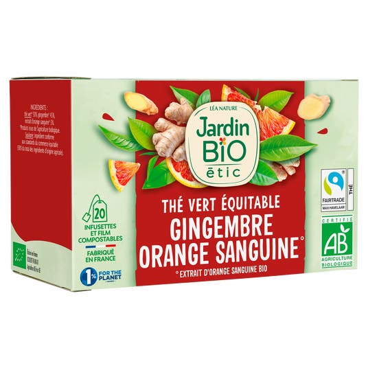 Eau Thermale Jonzac Thé Vert Gingembre Saveur Orange Sanguine - Bio