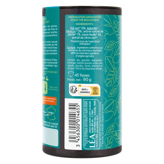 Eau Thermale Jonzac Thé Vert Vrac Détox Pêche Et Citron Vert - Bio