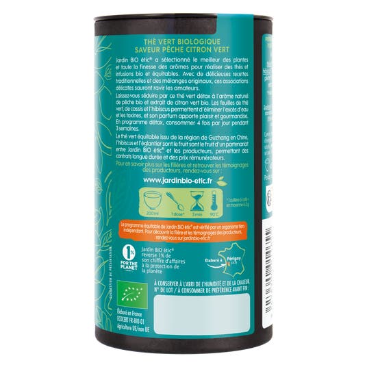 Eau Thermale Jonzac Thé Vert Vrac Détox Pêche Et Citron Vert - Bio