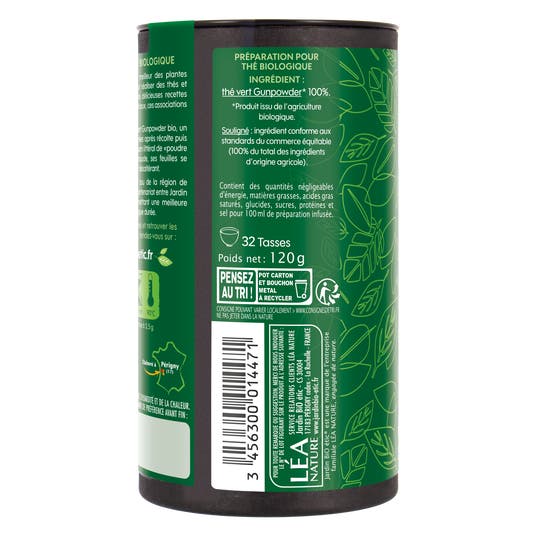 Eau Thermale Jonzac Thé Vert Vrac Feuilles Entières Gunpowder - Bio