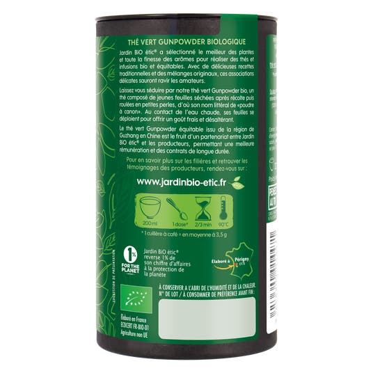 Eau Thermale Jonzac Thé Vert Vrac Feuilles Entières Gunpowder - Bio