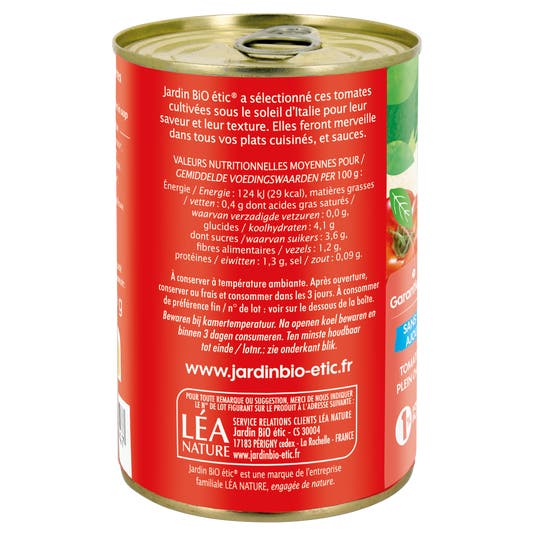 Eau Thermale Jonzac Tomates Entières Pelées Au Jus Bio Format Classique