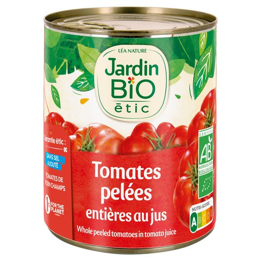 Eau Thermale Jonzac Tomates Pelées Entières Au Jus Bio Format Familial