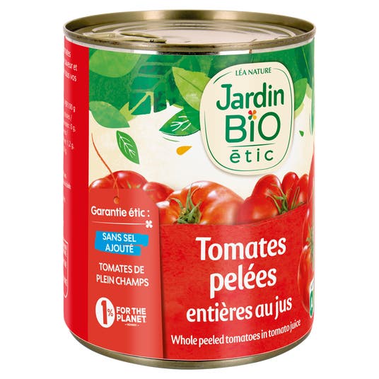 Eau Thermale Jonzac Tomates Pelées Entières Au Jus Bio Format Familial