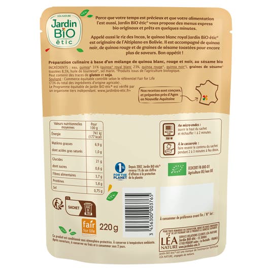 Eau Thermale Jonzac Trio De Quinoa Au Sésame Toasté - Bio