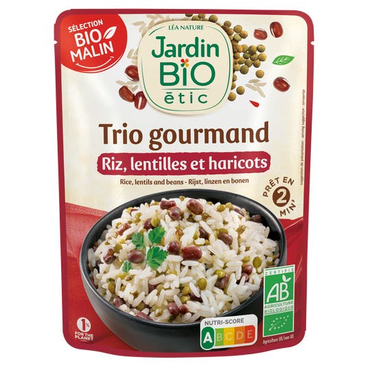 eau thermale jonzac Trio Riz Lentilles Haricots - bio