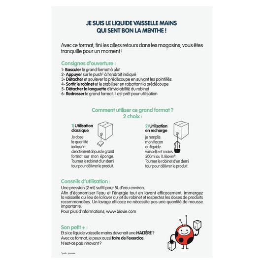 Eau Thermale Jonzac Vaisselle Et Mains Aux Huiles Essentielles De Menthe Citron Bio Super Dégraissant - Grand Format