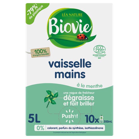 eau thermale jonzac Vaisselle et mains aux huiles essentielles de menthe citron bio super dégraissant - Grand Format