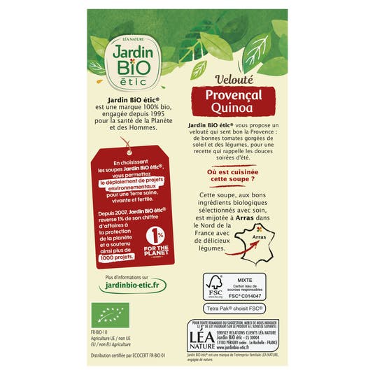 Eau Thermale Jonzac Velouté Aux Légumes Et Au Quinoa - Bio
