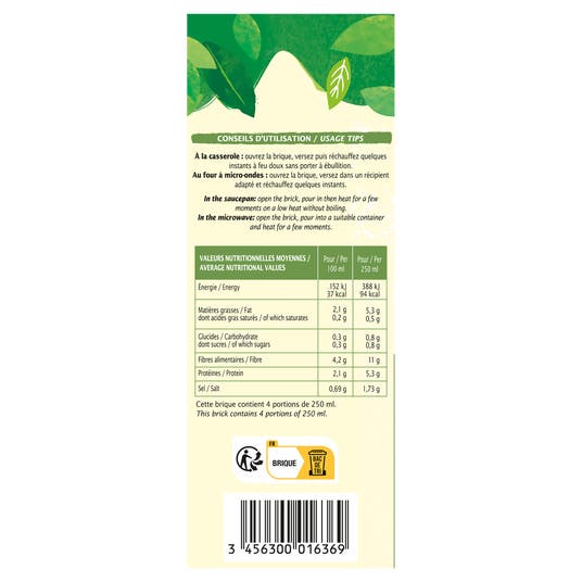 Eau Thermale Jonzac Velouté Bio Petits Pois Légumes Verts