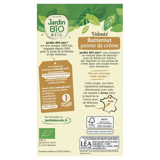 Eau Thermale Jonzac Velouté Butternut Pointe De Crème - Bio