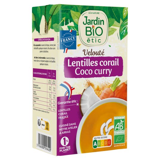 Eau Thermale Jonzac Velouté De Légumes Lentilles Corail Lait De Coco Et Curry - Bio