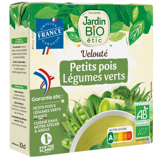 Eau Thermale Jonzac Velouté Petits Pois Légumes Verts Bio Format Individuel