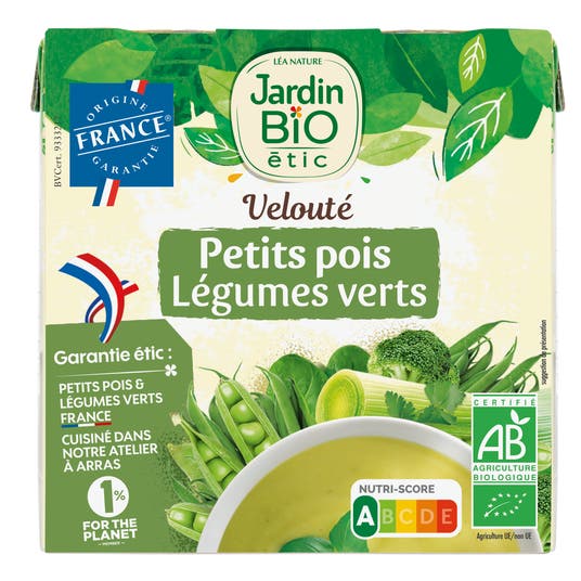 eau thermale jonzac Velouté petits pois légumes verts bio Format individuel