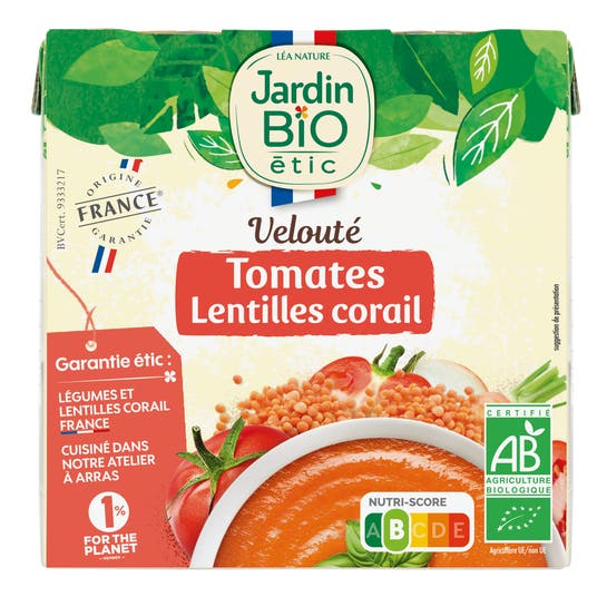 eau thermale jonzac Velouté tomate lentilles corail