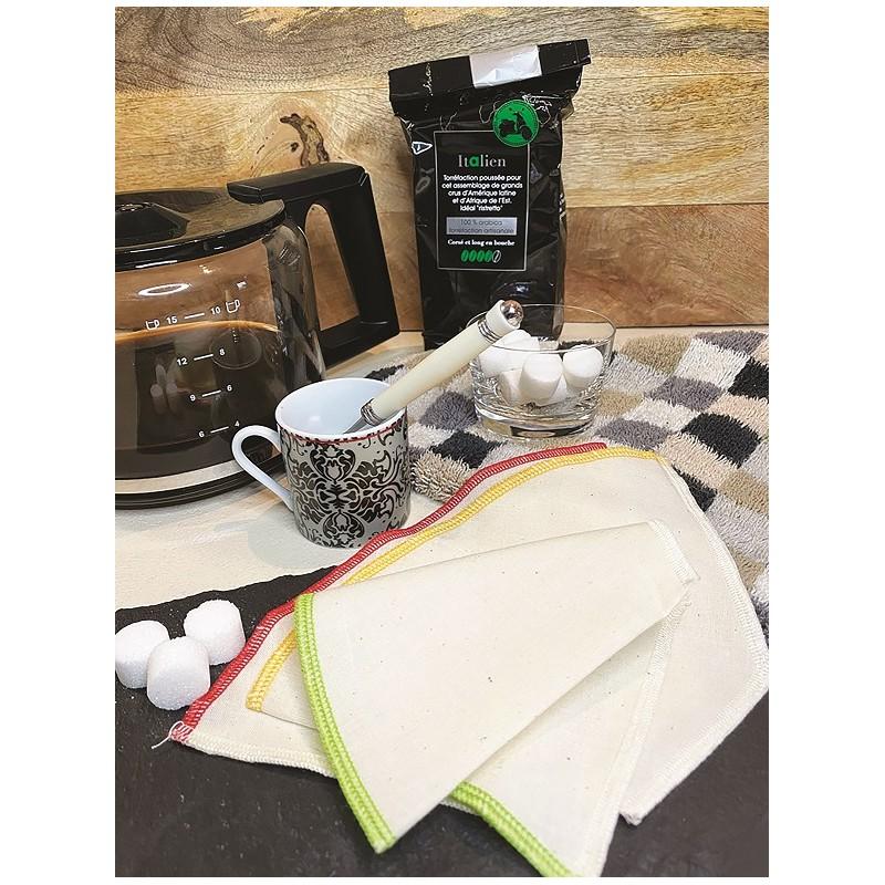 Eco Conseils Filtre à Café Lavable En Lin Par 3