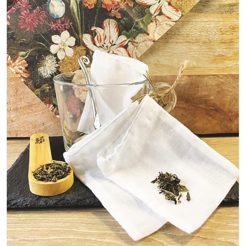 Eco Conseils Filtre à Thé Lavable En Lin Par 3