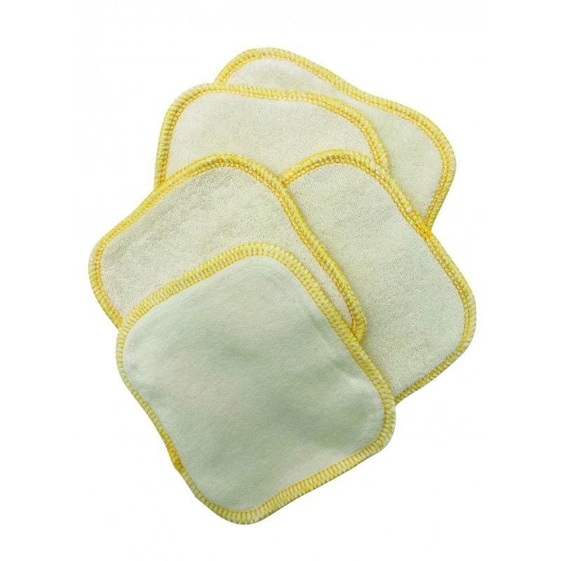 eco conseils Lot de 5 grandes lingettes en coton bio