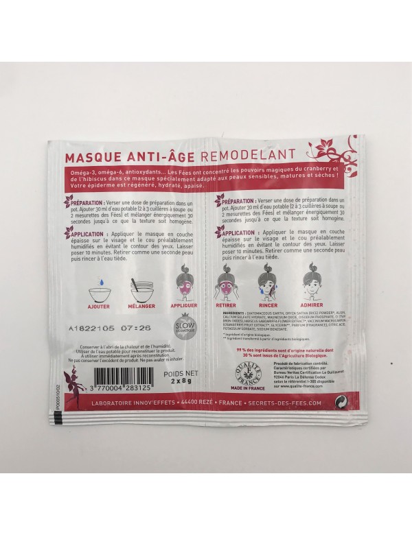 Eco Conseils Masque Anti-âge Remodelant Secrets Des Fées