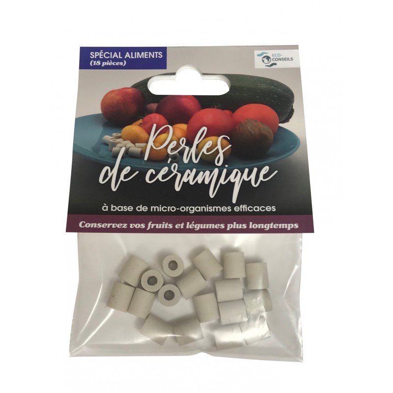 Eco Conseils Perles De Céramique - Spéciales Aliments 18 Perles