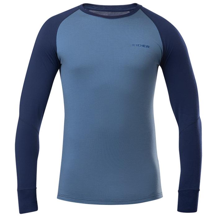 eider M Cascade Merino Crew Neck Storm Blue