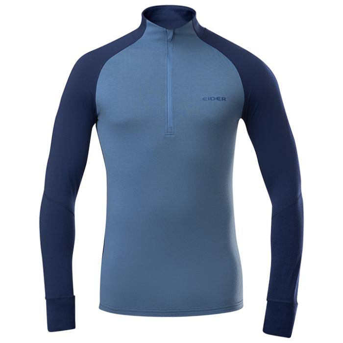 eider M Sarenne Merino Half Zip Storm Blue
