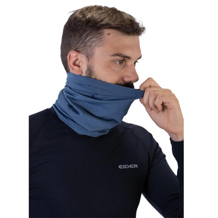 Eider Merino Wool Neckwarmer Storm Blue