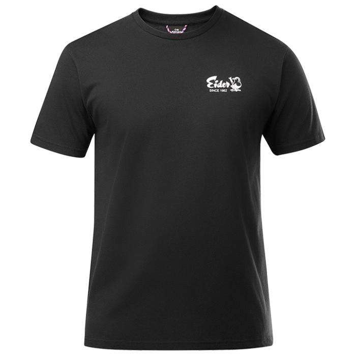 eider Vintage Chest Logo Cotton Tee Black