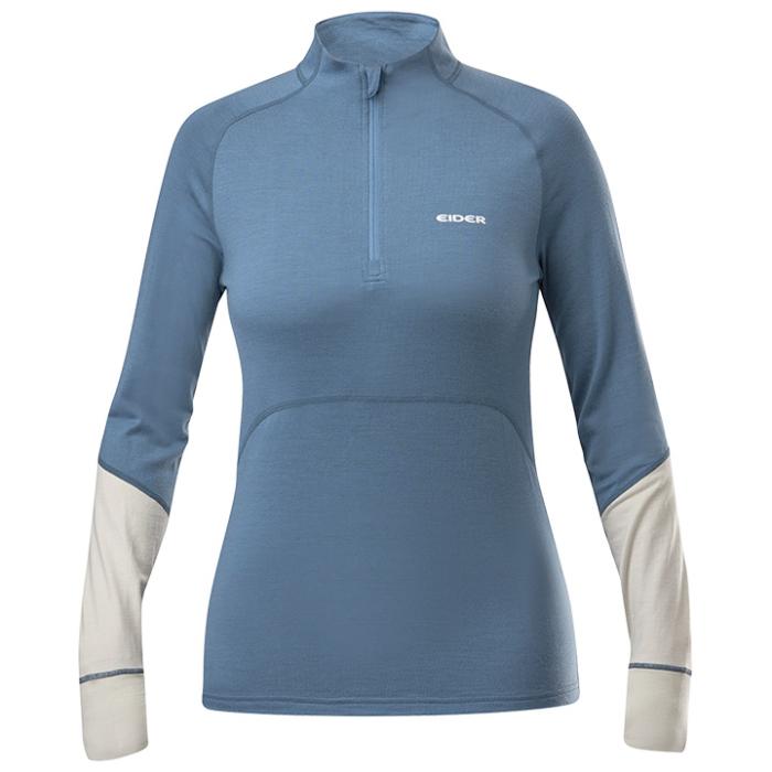 eider W Sarenne Merino Half Zip Storm Blue