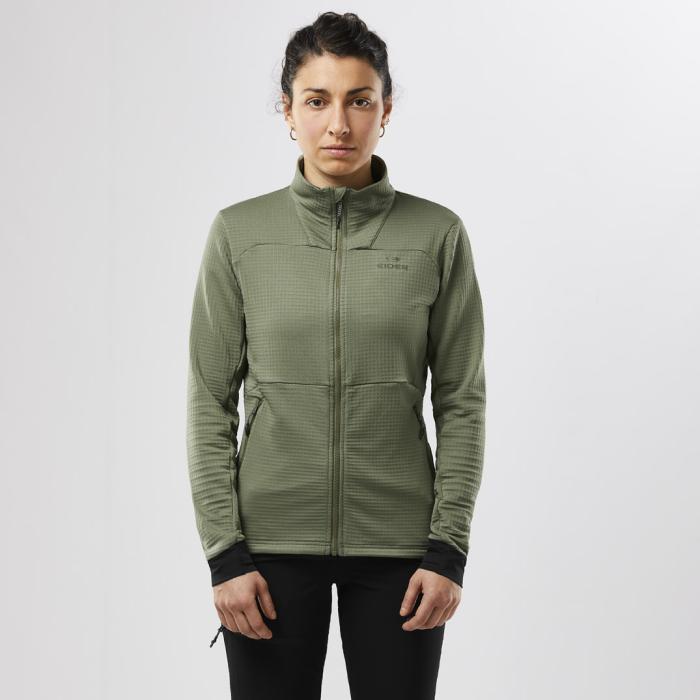 Eider W Thorens Polartec Powergrid Fleece Khaki