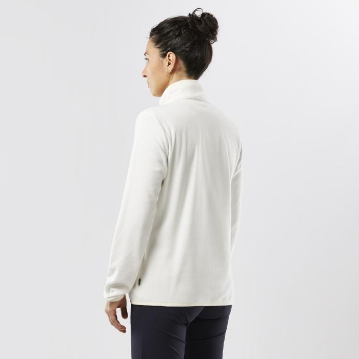 Eider W Peclet Polartec Fleece Light 1/4 Zip White Sand