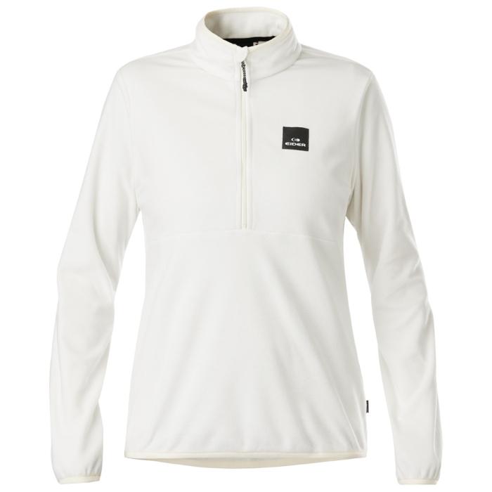 eider W Peclet Polartec Fleece Light 1/4 Zip White Sand
