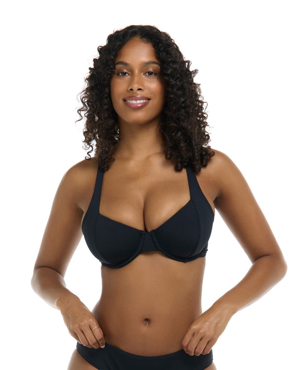 eidon Maya D DD E & F Cup Top - BLACK LICORICE