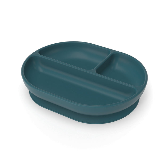 ekobo Assiette compartimentée en silicone - Blue Abyss