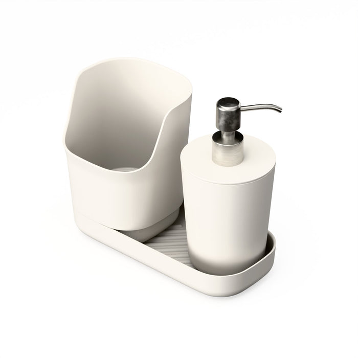 ekobo Duo Rangement évier & Distributeur à savon - Off White
