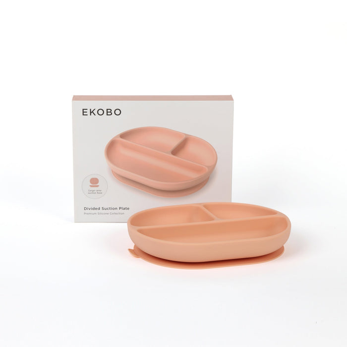 Ekobo Assiette Compartimentée En Silicone - Blush