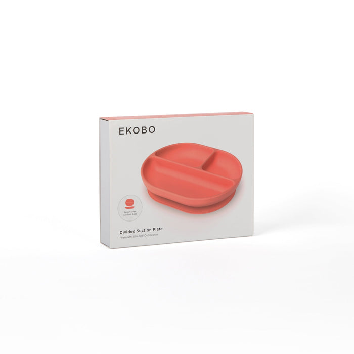 Ekobo Assiette Compartimentée En Silicone - Coral