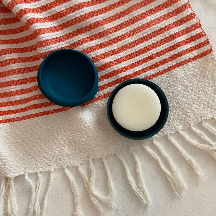 Ekobo Boîte à Savon De Voyage Ronde - Blue Abyss