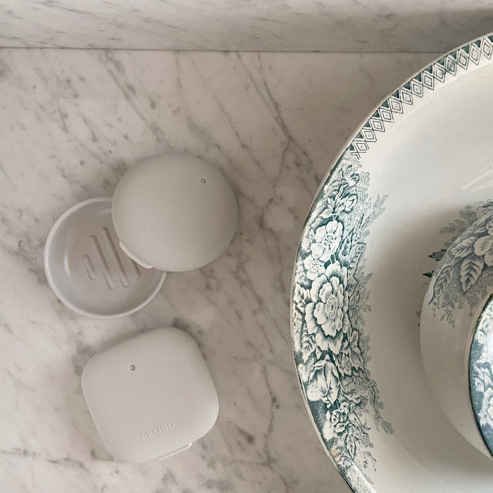 Ekobo Boîte à Savon De Voyage Ronde - Cloud