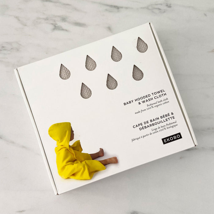 Ekobo Cape De Bain Bébé & Débarbouillette - Pebble