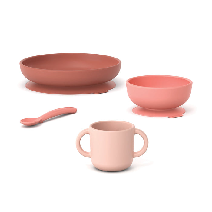 Ekobo Coffret Repas Bébé En Silicone Premium - Coral