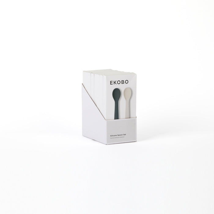 Ekobo Lot De 2 Cuillères En Silicone - Cloud / Storm
