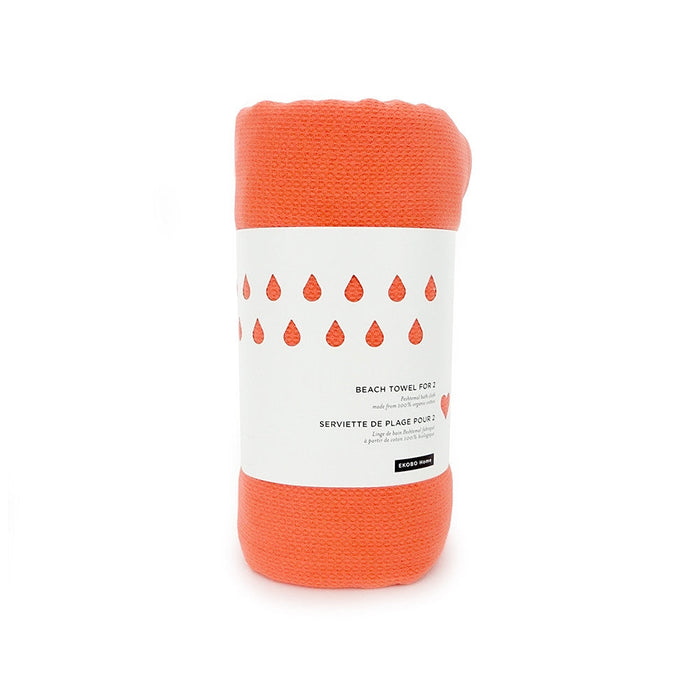 ekobo Serviette de Plage pour 2 - Coral