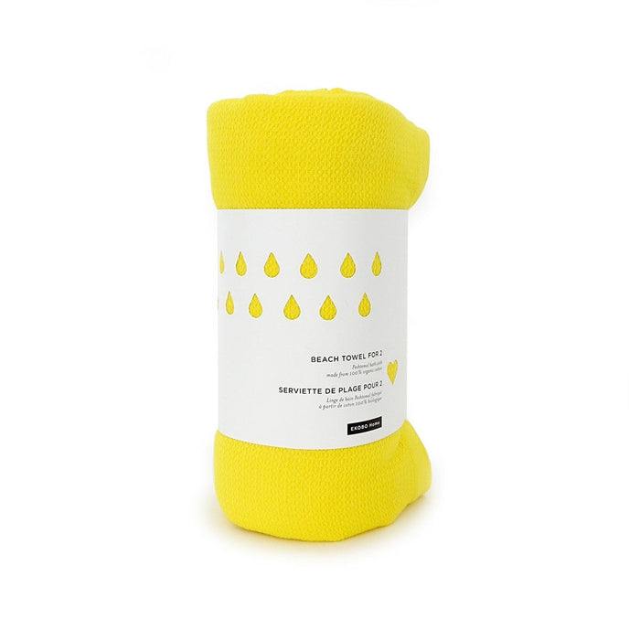 ekobo Serviette de Plage pour 2 - Lemon
