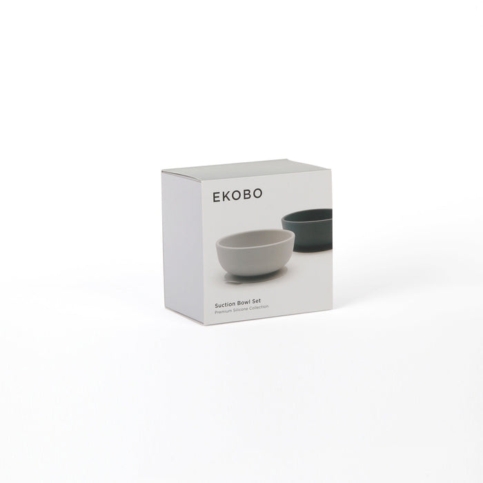 Ekobo Set 2 Bols Ventouses En Silicone - Cloud / Storm